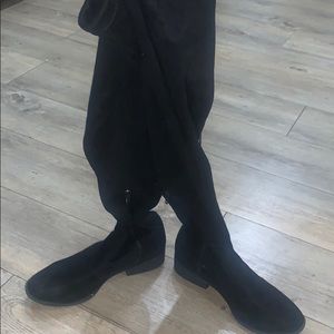 Black thigh high boots!